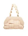 Themoirè Canvas Clutch Bag Shell Color In Beige
