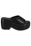 Themoirè Cassiope Padded Platform Mules In Black
