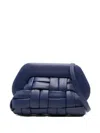 Themoirè Clasp-fastening Clutch Bag In Blue