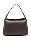 Themoirè Clasp-fastening Shoulder Bag In Brown