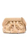 Themoirè Fringe Paper Bios Clutch Bag With Tassel