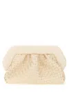 Themoirè Bios Micro Weaved Straw Shell Clutch Bag