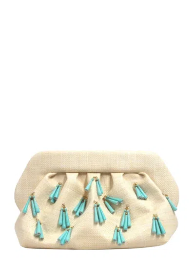 Themoirè Clutch Bios Paper Fringe Burro