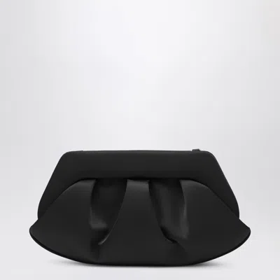 Themoirè Clutch Emera Black In Satin