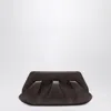 Themoirè Hand Pleated Rectangular Cross-body Bag In Brown