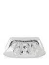 Themoirè Gea Pineapple Metallic Clutch In Silver