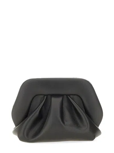 Themoirè Gea Vegan Leather Clutch In Black