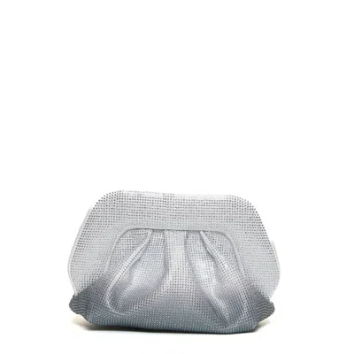 Themoirè Clutch Strass Degrade Silver Smoke With Micro Strass Detail