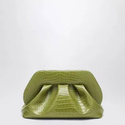 THEMOIRÈ THEMOIRÈ  CLUTCH TIA KIWI COLOR COCONUT EFFECT
