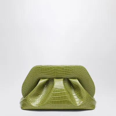 Themoirè Clutch Tia Kiwi Color Coconut Effect In Green