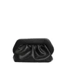 Themoirè Clutch Vegan Leather Nera In Black