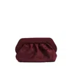 Themoirè Clutch Vegan Suede Bordeaux In White