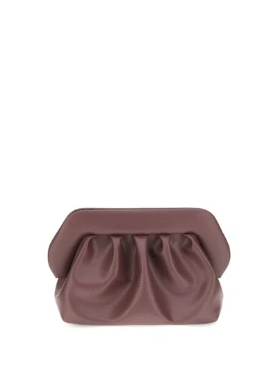 Themoirè Bios Clutch Bag In Brown