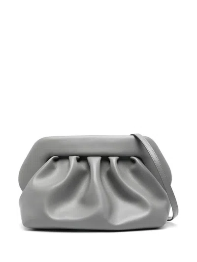 Themoirè Gea Vegan Leather Clutch In Grey