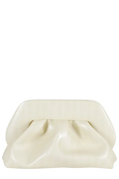 Themoirè Cream Bios Medium Striped Vegan-leather Handbag In Multi