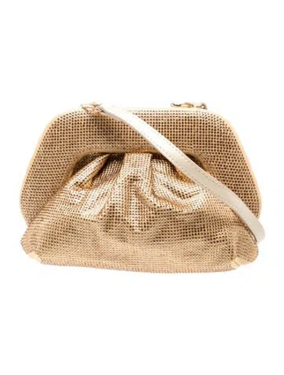 Pre-owned Themoirè Crossbody Bag In Gold