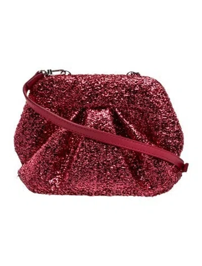 Pre-owned Themoirè Crossbody Bag In Red