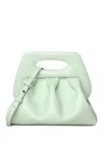 Themoirè Cut-out Handle Pleated Bag In Green