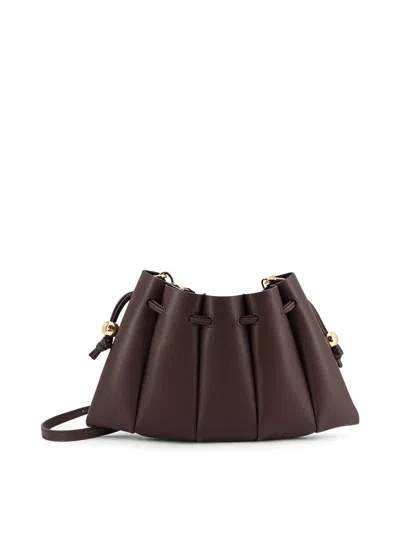 Themoirè Dafne Shoulder Bag In Vegan Leather In Brown