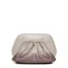 Themoirè Degrade Silver Pink Strass Clutch With Pleated Design In Pink