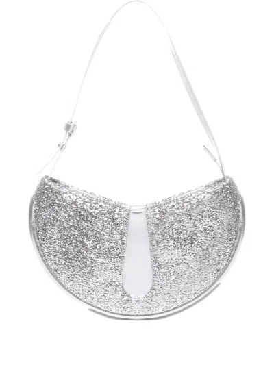 Themoirè Ebe Glittered Shoulder Bag In Gray