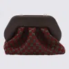 Themoirè Ebony And Red Tia Clutches In Multi