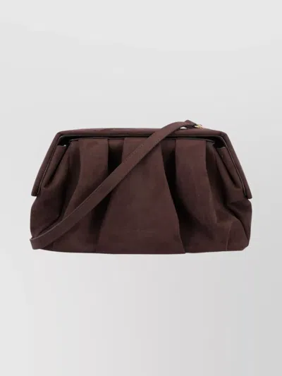 THEMOIRÈ ECO SUEDE PLEATED CLUTCH BAG