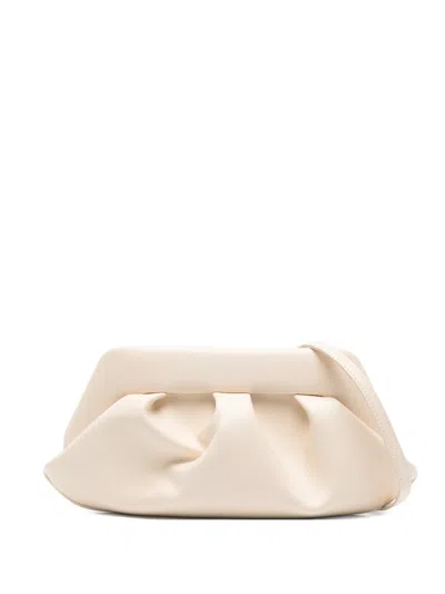 Themoire' Elegant Mini Shoulder Bag - Height 18 Cm, Width 36 Cm In White