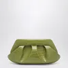 Themoirè Structured Rectangular Clutch Bag Crocodile Effect In Green