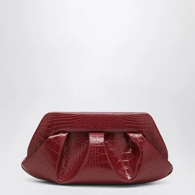 Themoirè Emera Clutch Plum Crocodile Effect