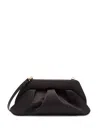 Themoire' Emera Clutch With Gathered Detail In Black