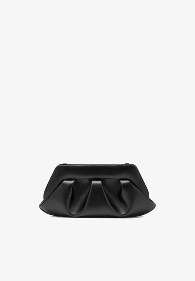 Themoirè Emera Eco Leather Clutch Bag In Black