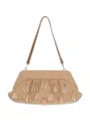 Themoirè Emera Fringed Clutch