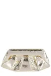 Themoirè Emera Gold Handbag With Crinkled Texture In Metallic