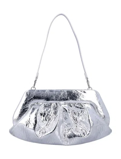 Themoirè Emera Pineapple Clutch In Silver
