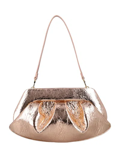 Themoirè Emera Pineapple Clutch In Gold