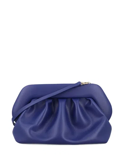 Themoirè Emera Pleated-clasp Clutch In Blue
