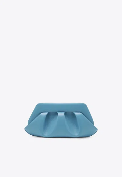Themoirè Emera Pleated Clutch Bag In Blue