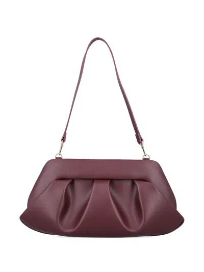 Themoirè Emera Pleated Clutch Bag In Red