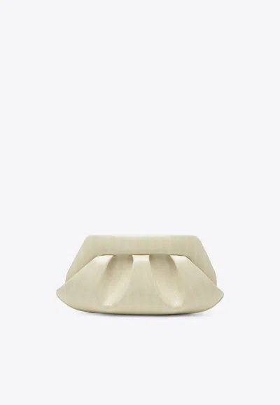 Themoirè Emera Pleated Clutch Bag In Sand