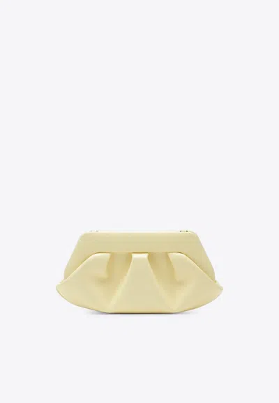 Themoirè Emera Pleated Clutch Bag In Yellow