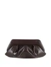 Themoirè Emera Pleated Leather Shoulder Bag In Brown