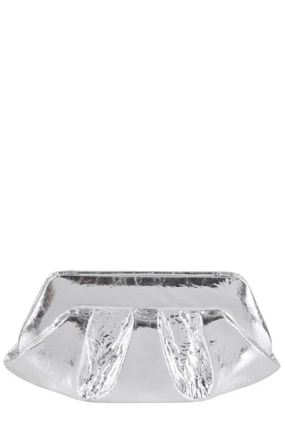 Themoirè Emera Silver Bag In White