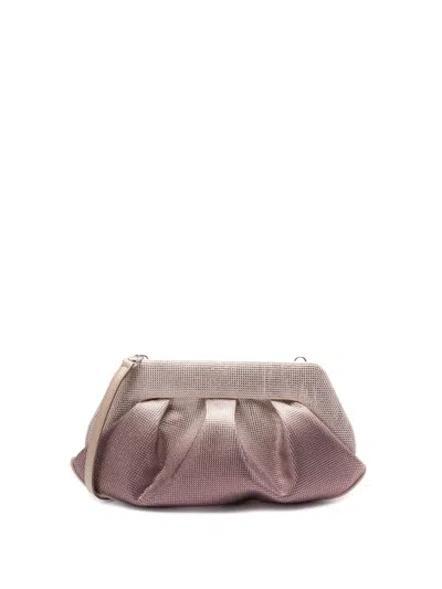 Themoire' `emera Strass Degradè` Clutch Bag In Metallic