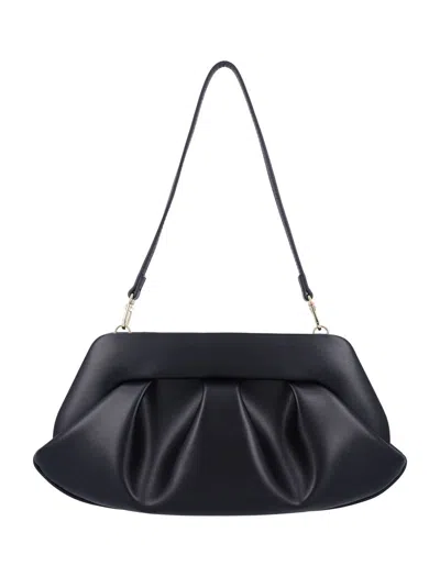 Themoirè Emera Vegan Leather Clutch In Black