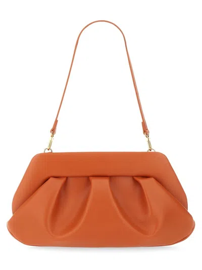 Themoirè Emera Vegan Leather Clutch In Orange