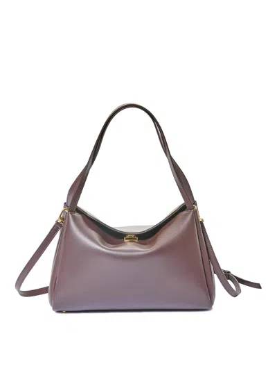 Themoirè Eudora Leather Bag In Brown