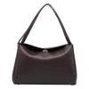Themoirè Clasp-fastening Shoulder Bag In Brown
