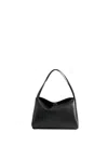 Themoirè Structured Shoulder Bag Metal Hardware In Black