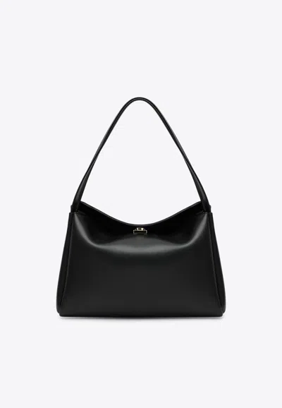 Themoirè Eudora Vegan Leather Shoulder Bag In Black